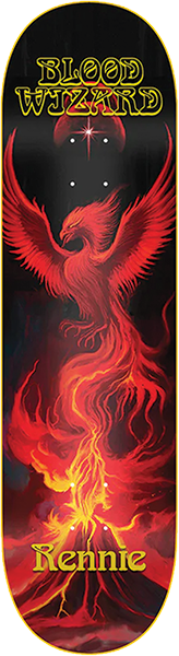 BLOOD WIZARD RENNIE PYRE SKATEBOARD DECK 8.75 w/ grip