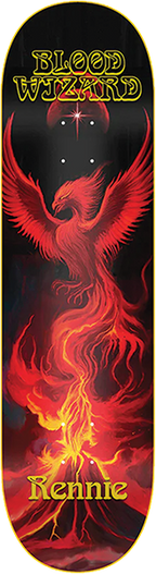 BLOOD WIZARD RENNIE PYRE SKATEBOARD DECK 8.75 w/ grip