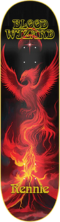 BLOOD WIZARD RENNIE PYRE SKATEBOARD DECK 8.75 w/ grip