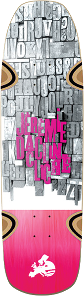 CLICHE GUTENBERG DACLIN SKATEBOARD DECK-8.5 WHITE/PINK