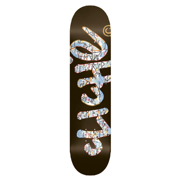 CLICHE HANDWRITTEN ATLAS SKATEBOARD DECK-8.37 BLACK