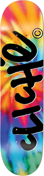 CLICHE HANDWRITTEN INVERT SKATEBOARD DECK-8.25 TIE DYE