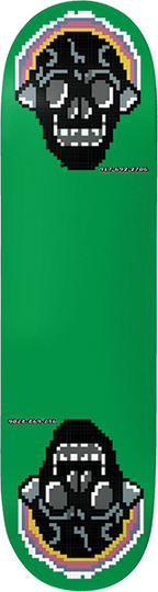 CALL ME 917 GREEN SKULL SKATEBOARD DECK-8.0 SLICK