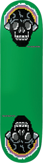 CALL ME 917 GREEN SKULL SKATEBOARD DECK-8.0 SLICK