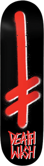DEATHWISH GANG SPRAY SKATEBOARD DECK-7.75 BLK/RED