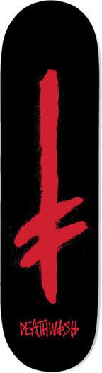 DEATHWISH GANG SPRAY SKATEBOARD DECK-8.0 BLK/RED