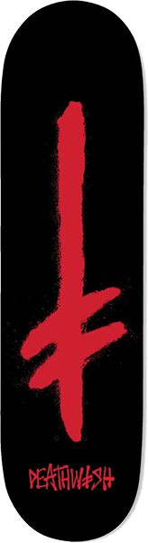 DEATHWISH GANG SPRAY SKATEBOARD DECK-8.0 BLK/RED