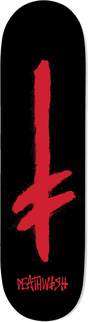 DEATHWISH GANG SPRAY SKATEBOARD DECK-8.0 BLK/RED