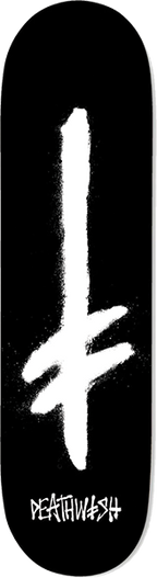 DEATHWISH GANG SPRAY SKATEBOARD DECK-8.25 BLK/WHT