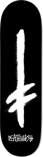 DEATHWISH GANG SPRAY SKATEBOARD DECK-8.25 BLK/WHT