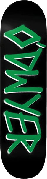 DEATHWISH O?DWYER GANG NAME SKATEBOARD DECK-8.25 BLK/GRN