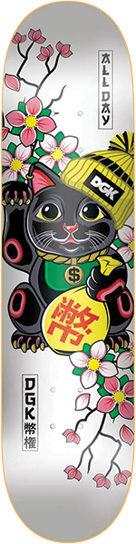 DGK LUCKY CAT SKATEBOARD DECK-8.25 WHITE