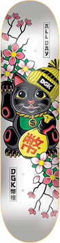 DGK LUCKY CAT SKATEBOARD DECK-8.25 WHITE