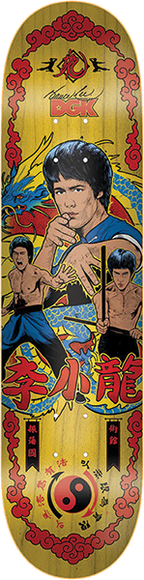 DGK BRUCE LEE FURY SKATEBOARD DECK 8.1 YELLOW