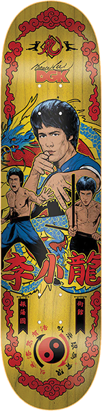 DGK BRUCE LEE FURY SKATEBOARD DECK 8.1 YELLOW