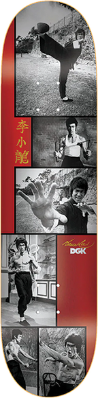 DGK BRUCE LEE LEGEND SKATEBOARD DECK 8.38 RED FOIL