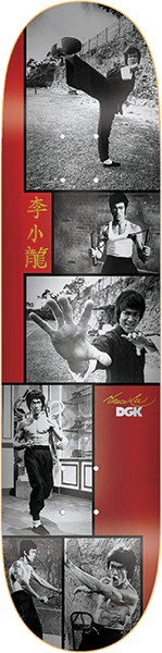 DGK BRUCE LEE LEGEND SKATEBOARD DECK 8.38 RED FOIL