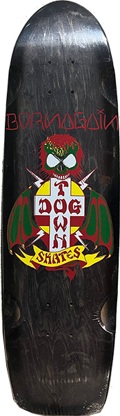 DOGTOWN BORN AGAIN 70'S SKATEBOARD DECK-8.37x30 BLK/BLK FADE