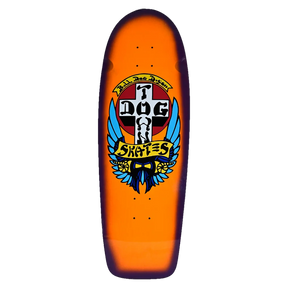 DT BULL DOG70S RIDER SKATEBOARD DECK-10x30.36 ORG/PUR FADE