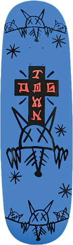 DOGTOWN RAT FACE 2 SQUARE EGG SKATEBOARD DECK9.38x31.75 NEON BLUE