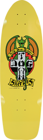 DOGTOWN RED DOG 70S CLASSIC SKATEBOARD DECK-9X30 YELLOW DIP