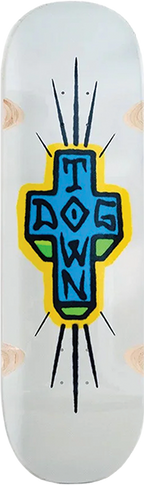 DOGTOWN SPRAY CROSS LOOSE TRUCKS SKATEBOARD DECK9.25x32.3 GREY DIP