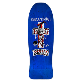 DT STONEFISH80S SKATEBOARD DECK-10.12x30.32 TRANS.BLU GLOSS