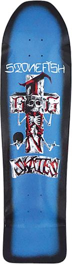 DOGTOWN STONEFISH LB SKATEBOARD DECK-9.5x35.2 BLU/BLK FADE