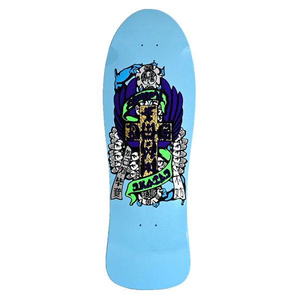 DT DRESSEN HANDS80S SKATEBOARD DECK-10.05x30.6 LT.BLU PEARL
