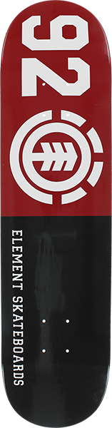 ELEMENT 92 CLASSIC SKATEBOARD DECK-7.7 BLK/RED/WHT