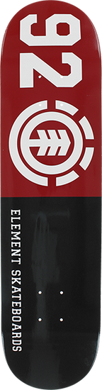 ELEMENT 92 CLASSIC SKATEBOARD DECK-7.7 BLK/RED/WHT