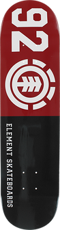 ELEMENT 92 CLASSIC SKATEBOARD DECK-7.7 BLK/RED/WHT