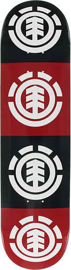ELEMENT QUADRANT SKATEBOARD DECK-7.75 RED/BLK/WHT
