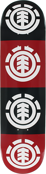 ELEMENT QUADRANT SKATEBOARD DECK-7.75 RED/BLK/WHT