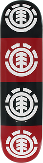 ELEMENT QUADRANT SKATEBOARD DECK-7.75 RED/BLK/WHT