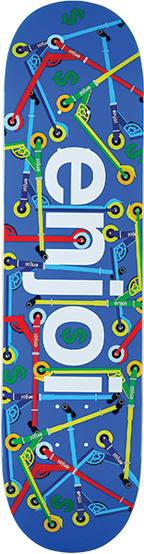 ENJOI BIG BOX SCOOTERS SKATEBOARD DECK-8.0 BLUE R7
