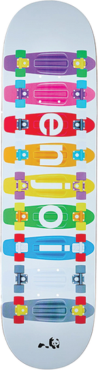 ENJOI BIG BOX PLASTIC SPECTRUM SKATEBOARD DECK-8.25 WHITE R7