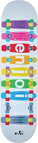 ENJOI BIG BOX PLASTIC SPECTRUM SKATEBOARD DECK-8.25 WHITE R7