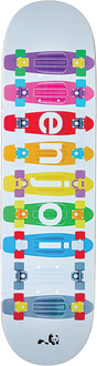 ENJOI BIG BOX PLASTIC SPECTRUM SKATEBOARD DECK-8.25 WHITE R7