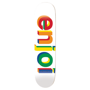 ENJOI HELVETICA NEUE SKATEBOARD DECK-8.0 WHITE R7