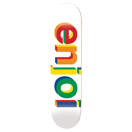 ENJOI HELVETICA NEUE SKATEBOARD DECK-8.0 WHITE R7