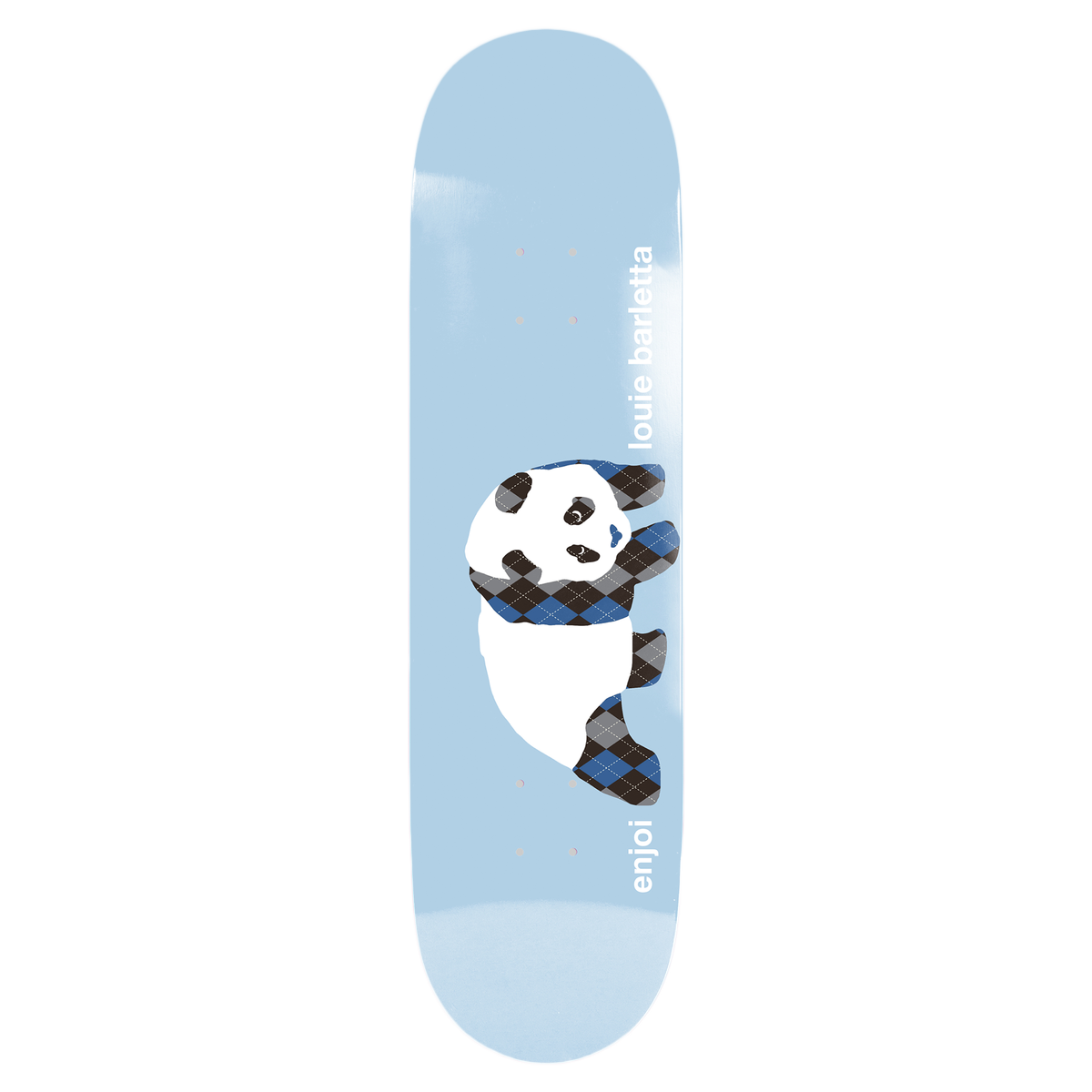 ENJOI BARLETTA ARGYLE PANDA SKATEBOARD DECK-8.0 LT.BLUE