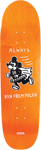 5BORO ALWAYS RUN SKATEBOARD DECK-8.75X31.75 ORG