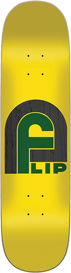 FLIP GATE LOGO SKATEBOARD DECK 8.12 YELLOW