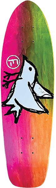FOUNDATION BIRD CRUISER SKATEBOARD DECK-8X27.5 RAINBOW DYE