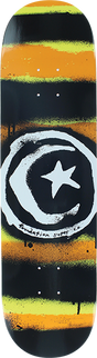 FOUNDATION STAR & MOON DISTRESS SKATEBOARD DECK-8.25 MUSTARD