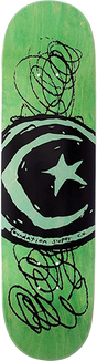 FOUNDATION STAR & MOON SCRIBBLE SKATEBOARD DECK-7.75