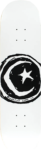 FOUNDATION STAR & MOON SKATEBOARD DECK-8.25 WHITE