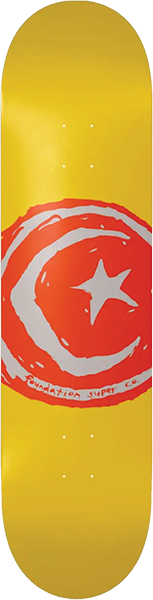 FOUNDATION STAR & MOON SKATEBOARD DECK-8.25 YELLOW