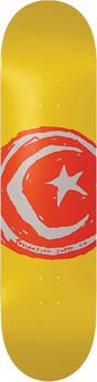 FOUNDATION STAR & MOON SKATEBOARD DECK-8.25 YELLOW